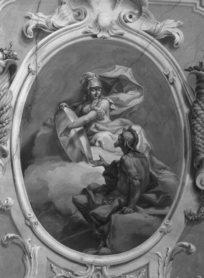 Venere consegna ad Enea lo scudo forgiato da Vulcano - Palazzo Serpini Salvetti Paletta Dai Pre', Verona